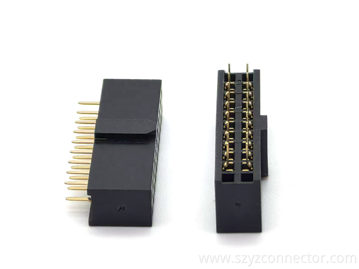 2.54mm Pitch Female Header Connector Dual Row Straight Pin numbers 1, 2, 21, and 22 are left open H:8.5mm U-TYPE 2*11P